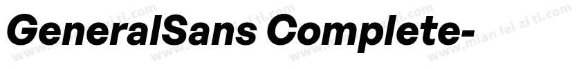 GeneralSans Complete字体转换